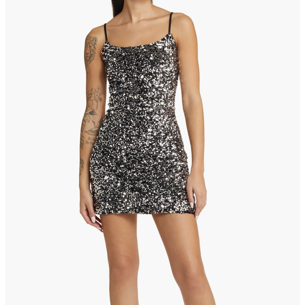 Nordstroms black and silver sequin dress. New with tags.
